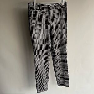 Banana Republic Sloan Trousers Sz 0 Women’s EUC Black White Slim Ankle